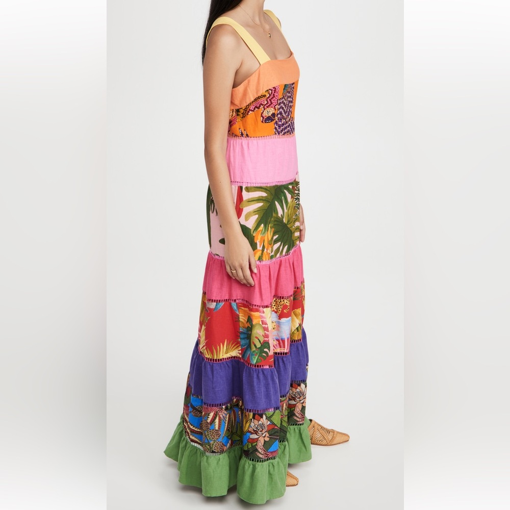 Farm Rio Rainbow Mixed Prints Maxi Dress - Picture 2 of 9